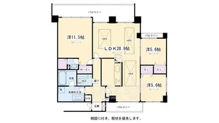 レジディア御所東【9階】の間取り