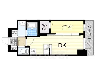 エステムコート新大阪17ベイス【4階】の間取り