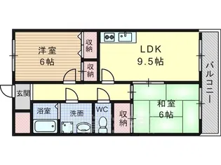 アヴェルデ十ヶ坪【102号室】の間取り