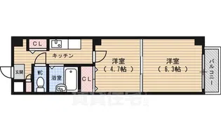 プライムシティ西陣【3階】の間取り