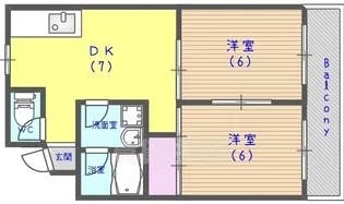 スペイシャス桂【2階】の間取り