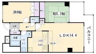 ルネス・ピース四条烏丸【4階】の間取り