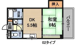 脇田ハイツ2号館【4階】の間取り