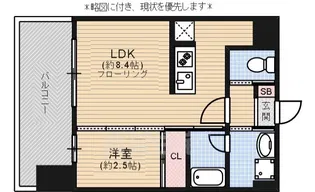 ドゥーエ赤坂【9階】の間取り