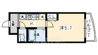エクシード西院2【1階】の間取り