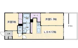 With京Grandes【108号室】の間取り