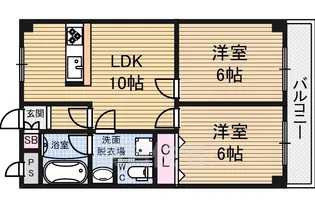 エクシード豊里【7階】の間取り