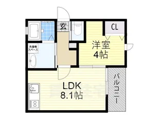 Gracias Court樟葉WEST【1階】の間取り
