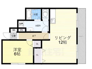 豊里サンハイツ【4階】の間取り
