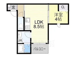 Gracias Court樟葉WEST【1階】の間取り