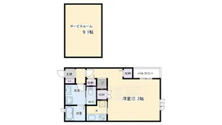 デザインメゾン御所西【201号室】の間取り