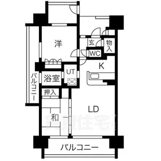 ファミリアーレ志賀本通【7階】の間取り