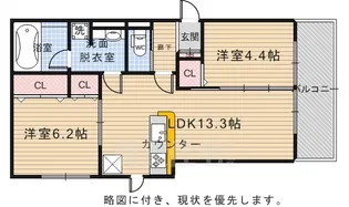 ボヌール壬生【2階】の間取り