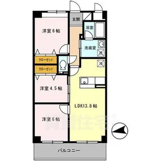 ヌカタコルンイースト【3階】の間取り