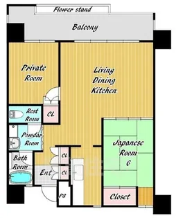 清川六番館【2階】の間取り