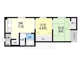 第6ハイツ【3階】の間取り