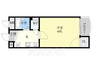 大阪府大阪市住吉区山之内4丁目【マンション】の間取り