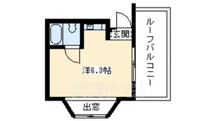 グランドハイツ万代東【9階】の間取り