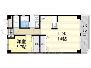 大阪府大阪市住吉区山之内2丁目【マンション】の間取り