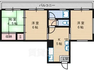 マンション大谷【2階】の間取り