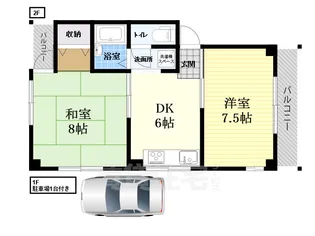 高岡マンション【2階】の間取り