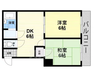 東難波佐野マンション【3階】の間取り