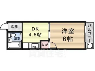 エメラルド東難波【4階】の間取り