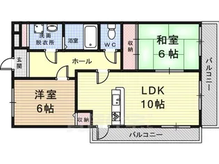 シャトー長洲【4階】の間取り
