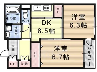 立花ハイム【3階】の間取り