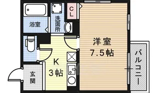 クリアエスト尼崎【3階】の間取り