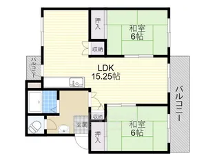2LDKの間取り画像