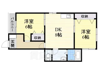 大阪府寝屋川市高柳4丁目【アパート】の間取り