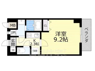 グランツ寝屋川【3階】の間取り