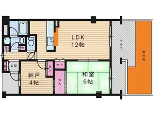 大阪府寝屋川市萱島南町【マンション】の間取り