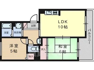大阪府高槻市西冠3丁目【アパート】の間取り