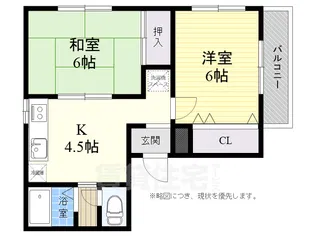 グランドハウス【1階】の間取り