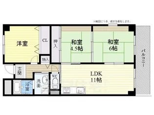 ラフィーネ上牧【3階】の間取り
