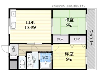 メゾン飛鳥【4階】の間取り