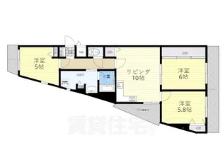 パークヒルズおおいずみ【301号室】の間取り