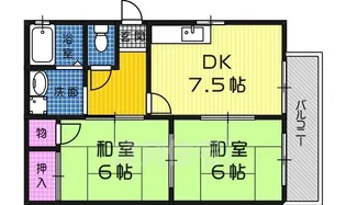 ガーデンハイツBS【202号室】の間取り