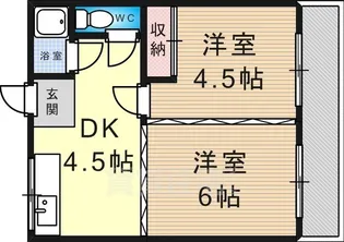 三国ヶ丘グランドマンション【402号室】の間取り