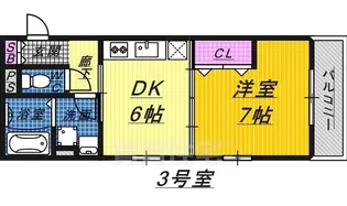 大阪府堺市堺区一条通【アパート】の間取り