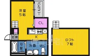 大阪府堺市堺区賑町3丁【アパート】の間取り