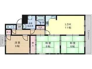 ウエストハイツ2【4階】の間取り
