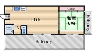 東三国マンション【5階】の間取り