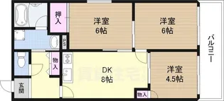 サンサーラ木川【4階】の間取り