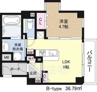 イーストコア新大阪【5階】の間取り