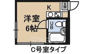 新大阪サンマンション2号棟【5階】の間取り