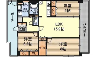 セノアタワー新大阪【15階】の間取り