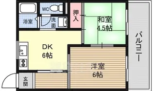 魚真マンション【2階】の間取り